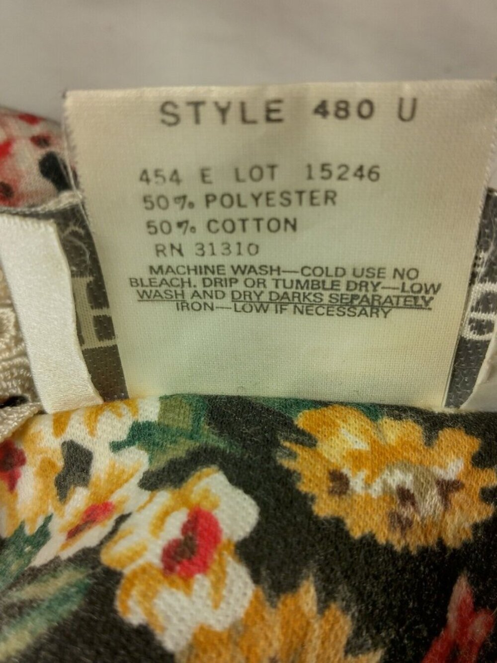 Vintage 1980s Paquette Petite Byer California Dress 10P Knit Floral Cottagecore - Picture 5 of 14